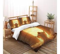3D Gesù alla porta del cielo Set Biancheria Da Letto Set Copripiumino Adulti 3 Pezzi in Microfibra 2 Federe Cuscino Doppio Con Chiusura A Cerniera King（220x240cm）