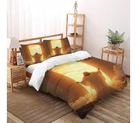 3D Gesù alla porta del cielo Set Di Biancheria Da Letto Bambini 3 Pezzi in Microfibra 2 Federe Cuscino Doppio Con Chiusura A Cerniera Super King（260x220cm）