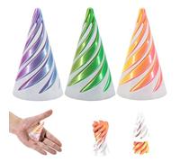 3D Giocattolo Fidget Cono A Spirale 3 Pezzi Spiral Cone Sculpture Antistress Passa Attraverso Piramide Giocattolo Fidget Mini Piramide A Spirale Giocattoli Per Casa Ufficio Desk Souvenir Gift