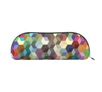 3d Grafica Universo Spazio Stampa Ricevi Borsa Trucco Borsa Cosmetici Borse Viaggio Storage Bag Toiletry Ricevi Borse Astuccio Matita Astuccio, Cubi di colore astratto viola, Taglia unica