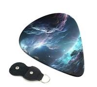 3D Graphics Universe Space - 6 plettri per chitarra, stampati su entrambi i lati, per chitarra elettrica, basso, ukulele (0,46 mm, 0,71 mm, 0,96 mm)