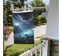 3D Graphics Universo Bandiera spaziale 0,6 x 0,9 m per esterni interni primavera estate autunno inverno bandiere da giardino con occhiello verticale su entrambi i lati bandiere per feste banner per