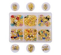 3D Halloween Art Vintage Scheletro Unghie Spirito, Teschio con strass per unghie fai da te