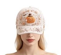 3D Halloween Cap, Washed Cotton Hat, Adjustable with Breathable Fabric