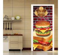 3D Hamburger Di Panino Adesivo Da Parete Per Porta Adesivo Per Porta Autoadesivo Poster Per Porta Carta Da Parati Per Porta Carta Da Parati Per Porta Porta Art Porta Foto 95 X 210 Cm Per L -5M2G4N2E6W