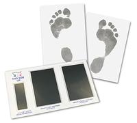 3D Hand Design Set per Impronta | Nero | Max 8 Impronta per Neonati & Bambini Fino a 3 Mesi | Bambino Sicuro & Senza Inchiostro | Magic Footprint Standard (Colore della Carta: Bianco)