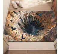 3D Hole Rug, Rugs That Look like a Hole, Trap Optical Illusion Bottomless Non-slip Doormat, Test & Game with Your Cat Or Dog, for Door Entrance, Bathroom, Living Room (14, 50*80cm/19.6*31.4in)