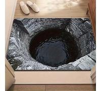 3D Hole Rug, Rugs That Look like a Hole, Trap Optical Illusion Bottomless Non-slip Doormat, Test & Game with Your Cat Or Dog, for Door Entrance, Bathroom, Living Room (12, 60*90cm/23.6*35.4in)