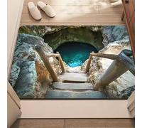 3D Hole Rug, Rugs That Look like a Hole, Trap Optical Illusion Bottomless Non-slip Doormat, Test & Game with Your Cat Or Dog, for Door Entrance, Bathroom, Living Room (7, 60*90cm/23.6*35.4in)