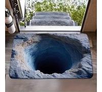 3D Hole Rug, Rugs That Look like a Hole, Trap Optical Illusion Bottomless Non-slip Doormat, Test & Game with Your Cat Or Dog, for Door Entrance, Bathroom, Living Room (5, 40*60cm/15.7*23.6in)