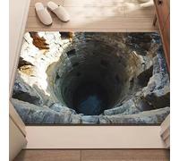 3D Hole Rug, Rugs That Look like a Hole, Trap Optical Illusion Bottomless Non-slip Doormat, Test & Game with Your Cat Or Dog, for Door Entrance, Bathroom, Living Room (11, 50*80cm/19.6*31.4in)