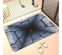 3D Hole Rug, Rugs That Look like a Hole, Trap Optical Illusion Bottomless Non-slip Doormat, Test & Game with Your Cat Or Dog, for Door Entrance, Bathroom, Living Room (8, 60*90cm/23.6*35.4in)