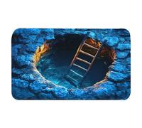 3D Hole Rug - Trompe L’œil Effect Carpet, Anti Skid Floor Mat, Fun Prank Style Decor | Unique Statement Flooring Accent For Entryway Kitchen Bathroom Indoor Halloween Porch Decorations