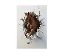 3d Hole White Wall Animal Horse bandiere di pace per esterni banner di buon Natale all'aperto per la decorazione del Patio 28x40 doppia faccia