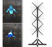 3D Hologram Fan 50cm 3D Hologram Projector 1x3 Video Wall, Hologram Projector Display Pubblicitario per Pubblicità, Esposizione, Negozio, Bar, Festa