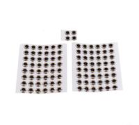 3D Holographic Lure Eyes 8mm Gold Red Silver Colors(Silver 12mm) | Soft rubber drop material, 6mm size, self-adhesive backing, ideal for fly tying and small lures
