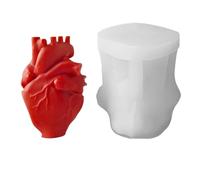 3D Human Heart Cake Mold, Realistic Non-Stick Silicone Casting Mould, Versatile Crafting Tool for Cement, Resin, Clay, Chocolate, Muffin, Soap, Cupcake Topper, for Baking Projects