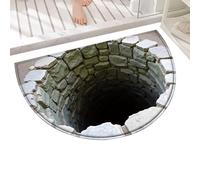 3d Illusion Rug, Soft Washable Non Slip Floor Decoration with Optical Hole Effect, Eye Catching 3d Carpet Door Mat for Bedroom, Living Room, Kitchen & Entryway, and Unique Visual Home Accent