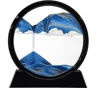 3D Immagine di Arte Della Sabbia, Pittura di Sabbia Che Scorre, Cornice di Sabbia Immagine in Movimento per La Casa, Ufficio, Desktop, Regali (Blu, 7 Pollici)