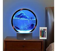 3D in Movimento Sabbia Art Picture Sand Art Liquid Motion Decor Lamp Motion Display Mare Fluente E Sabbia Landscape Frame con Luce A LED 3D Mobile Sabbia Immagini Decorative Sabbia Art, Blue