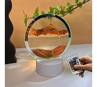 3D in Movimento Sabbia Art Picture Sand Art Liquid Motion Decor Lamp Motion Display Mare Fluente E Sabbia Landscape Frame con Luce A LED 3D Mobile Sabbia Immagini Decorative Sabbia Art, Orange