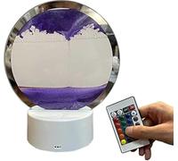 3D in Movimento Sabbia Art Picture Sand Art Liquid Motion Decor Lamp Motion Display Mare Fluente E Sabbia Landscape Frame con Luce A LED 3D Mobile Sabbia Immagini Decorative Sabbia Art, Purple