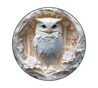 3d Jigsaw Puzzle, Wooden Owl Puzzle, Stylish Bird Brain Teaser, 11.4x11.4 Inches Unique Strigidae Design, Challenging s for Thanksgiving and Holidays