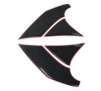 3D Kniepad Carbonio Nero/Rosso Tankpad Moto Racing Protezione Adesivo Serbatoio