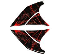 3D Kniepad Set Neon Rosso Proteggi Serbatoio Moto Racing Design Adesivo MR005