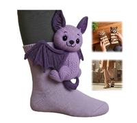 3D Knit Animal Socks,Cute Handmade Crocheted Animal Sock,Novelty Winter Warm Thick Floor Sock,Cozy Winter Home Socks (E)