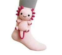 3D Knit Animal Socks,Cute Handmade Crocheted Animal Sock,Novelty Winter Warm Thick Floor Sock,Cozy Winter Home Socks (H)