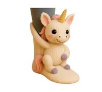 3D knitted animal socks, hand-crocheted soft, breathable cotton novelty socks, breathable and comfortable for men and women. (Unicorn)