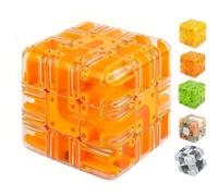 3d Labirinto Puzzle Cube, grande labirinto rompicapo giocattolo per adolescenti e adulti, gioco di logica ad alta difficoltà per la consapevolezza spaziale (Arancione)