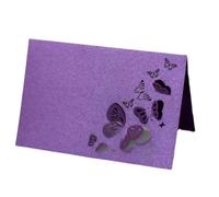 3d Laser Cut Farfalla Place Cards, 50 Pack Tavolo Pieghevole Nome Posti A Sedere Carte Per Matrimonio Banchetto Partito Tavolo Decor (Viola)