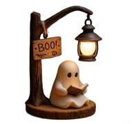 3D LED Book Style Halloween Night Light per camera da letto libreria mensola lampada a batteria in resina