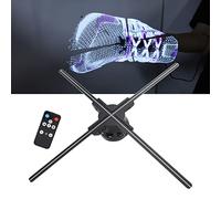 3D LED Hologram Projector 4 Leaves 672 LEDs Holographic Advertising Machine with 8GB Memory Card