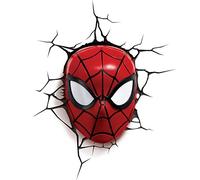 3D Light FX - Lampada da Parete Decorativa a LED, a Forma di Maschera di Spider-Man della Marvel