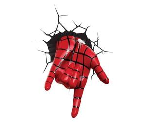 3D Light FX, luce LED da parete con decorazione 3D con la mano di Spider-man, il supereroe Marvel