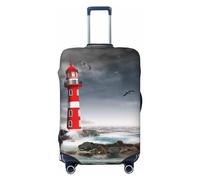 3D Lighthouse in the Surf Travel Luggage Covers - Copertura elastica per valigie da 45-81 cm, Nero , M