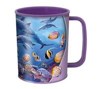 3D LiveLife Bicchiere - Regno del Cavalluccio Marino di Deluxebase. Bicchiere plastica Oceano 3D Lenticolare. Bicchieri plastica da 300ml per bambini con grafica originale delll'artista Steve Sundram
