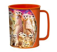 3D LiveLife Bicchiere - Suricati Trendy di Deluxebase. Bicchiere in plastica Safari 3D Lenticolare. Bicchieri in plastica da 300ml per bambini con grafica originale del noto artista Michael Searle