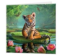 3D LiveLife Biglietto di Auguri - Giglio Tigrato di Deluxebase. Biglietto Colorato Lenticolare in 3D con Tigri del Bengala per ogni occasione ed età. Opera d'arte originale dell'artista Jerry LoFaro