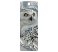 3D LiveLife Bookmark - Snowy Owl Sanctuary von Deluxebase. Ein Eulen-Lesezeichen mit lentikularem 3D-Grafikdesign, lizenziert vom renommierten Künstler Collin Bogle.