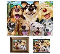3D LiveLife Canine Selfie Quadro Lenticolare Con Cane, Formato A3 | Decorazione da parete 3D con animali, senza cornice, per il soggiorno. Poster unico per la casa da Deluxebase