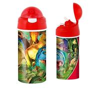 3D LiveLife Deluxebase Borraccia Dino Smiles 590 ml Dinosauro senza BPA, riutilizzabile, coperchio con cannuccia.