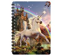 3D LiveLife Jotter di Unicorn Evening Star Deluxebase. A6 ha graduato il blocco note a spirale secondo la misura lenticolare.