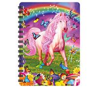 3D LiveLife Quaderno - Sfavillanti Pony Rosa di Deluxebase. Quadernino A6 Spiralato Lenticolare in 3D con Cavalli, con fogli bianchi in carta riciclata. Opera d'arte del celebre Michael Searle
