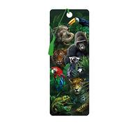 3D LiveLife Segnalibro - Amici della Giungla di Deluxebase. Segnalibro Giungla dotato di grafica 3D lenticolare realizzata dalla rinomata artista Tami Alba