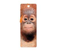 3D LiveLife Segnalibro - Cucciolo di Orangotango di Deluxebase. Segnalibro Orangotango dotato di grafica 3D lenticolare realizzata dal rinomato artista David Penfound