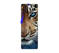 3D LiveLife Segnalibro - Occhi Blu di Deluxebase. Segnalibro Tigre dotato di grafica 3D lenticolare realizzata dal rinomato artista Collin Bogle